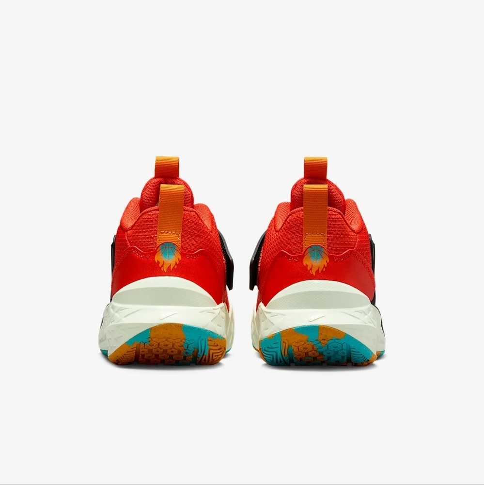 Nike Team Hustle D 12 Big Kids' Red and Black Athletic Shoes - Picture 6 of 7